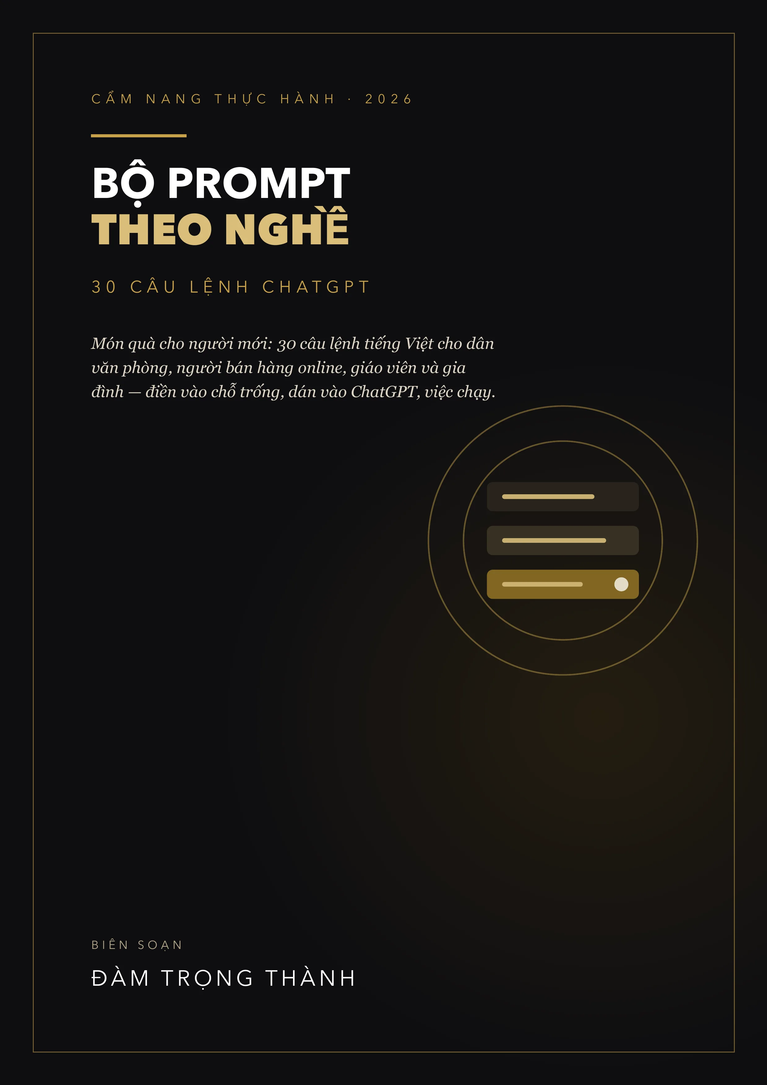 Bìa sách Bộ Prompt Theo Nghề