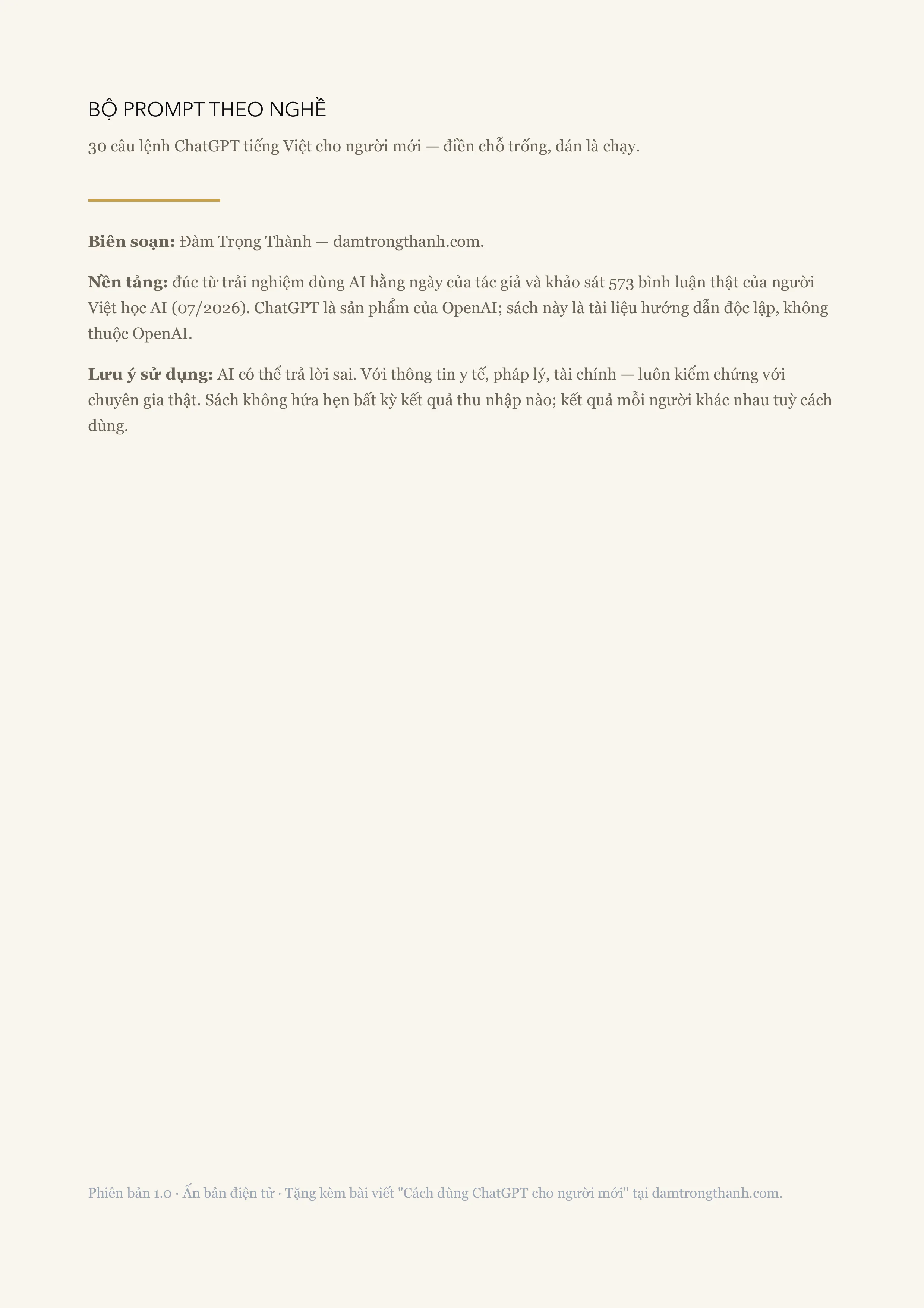 Bộ Prompt Theo Nghề — trang 2